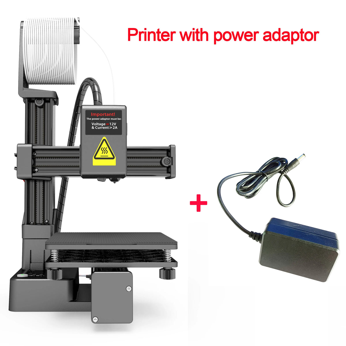 EasyThreed 3D Printer Entry Level Compatible with PLA TPU 1.75mm Filament include Power Adaptor.