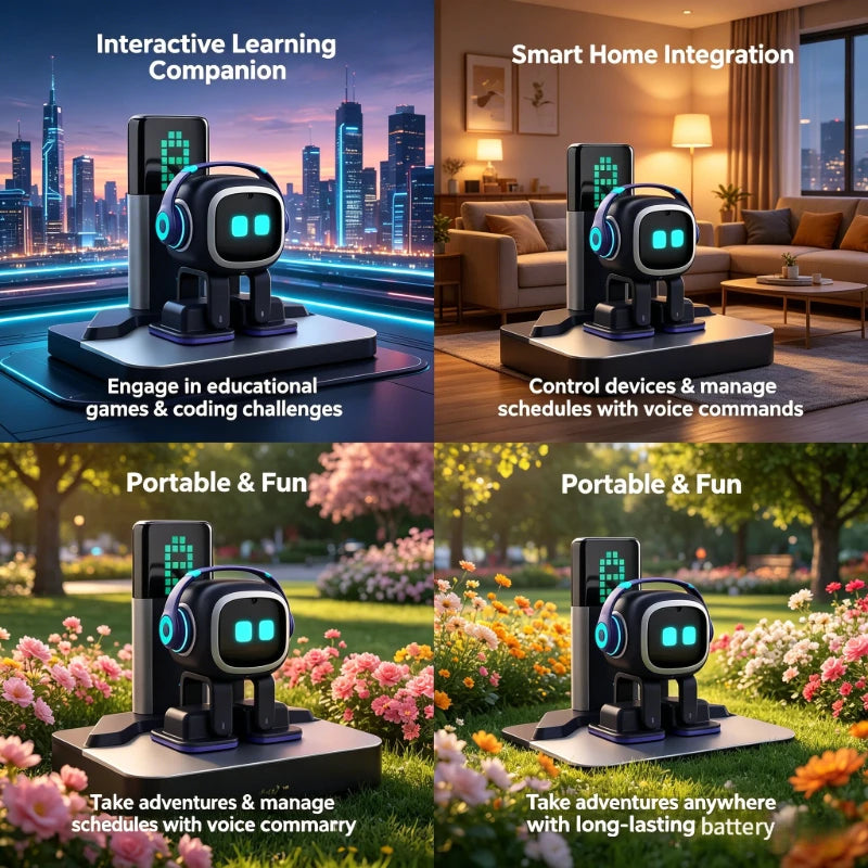 Multi-functional EMO Robot Smart Interactive Talking Dancing Robot Emotional Companion Toy For Home Decoration & Gift