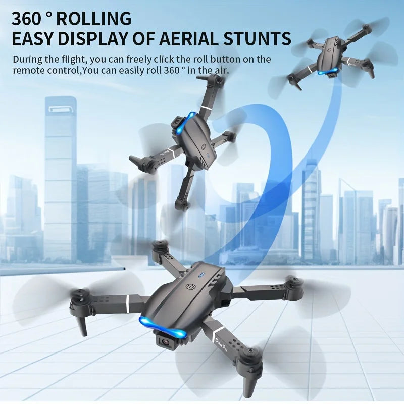 The Upgraded 2026 E99PRO MAX Drone Features Dual 8K Cameras, In-Screen Remote Control, Two Batteries, One-Key Return-to-Home, A Foldable Design, USB Charging, Wi-Fi Connectivity, and Flight Gaming Capabilities. This Drone Is Suitable for Beginners and Mak