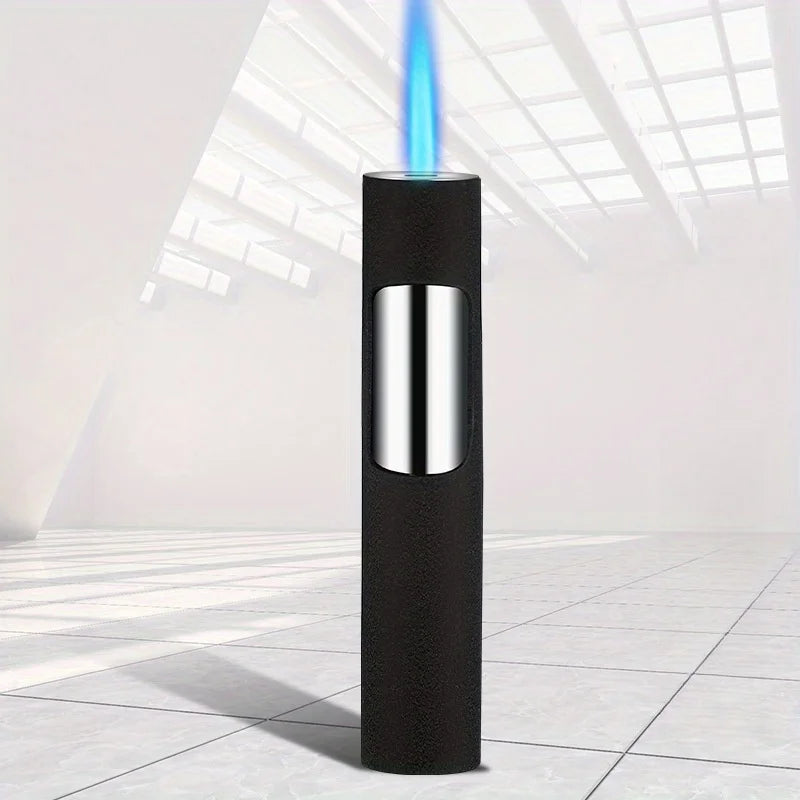 Cool Torch Lighter Windproof Blue Jet Flame Mini Portable Refillable Butane Adjustable Flame Gift for Candles Men's Gift
