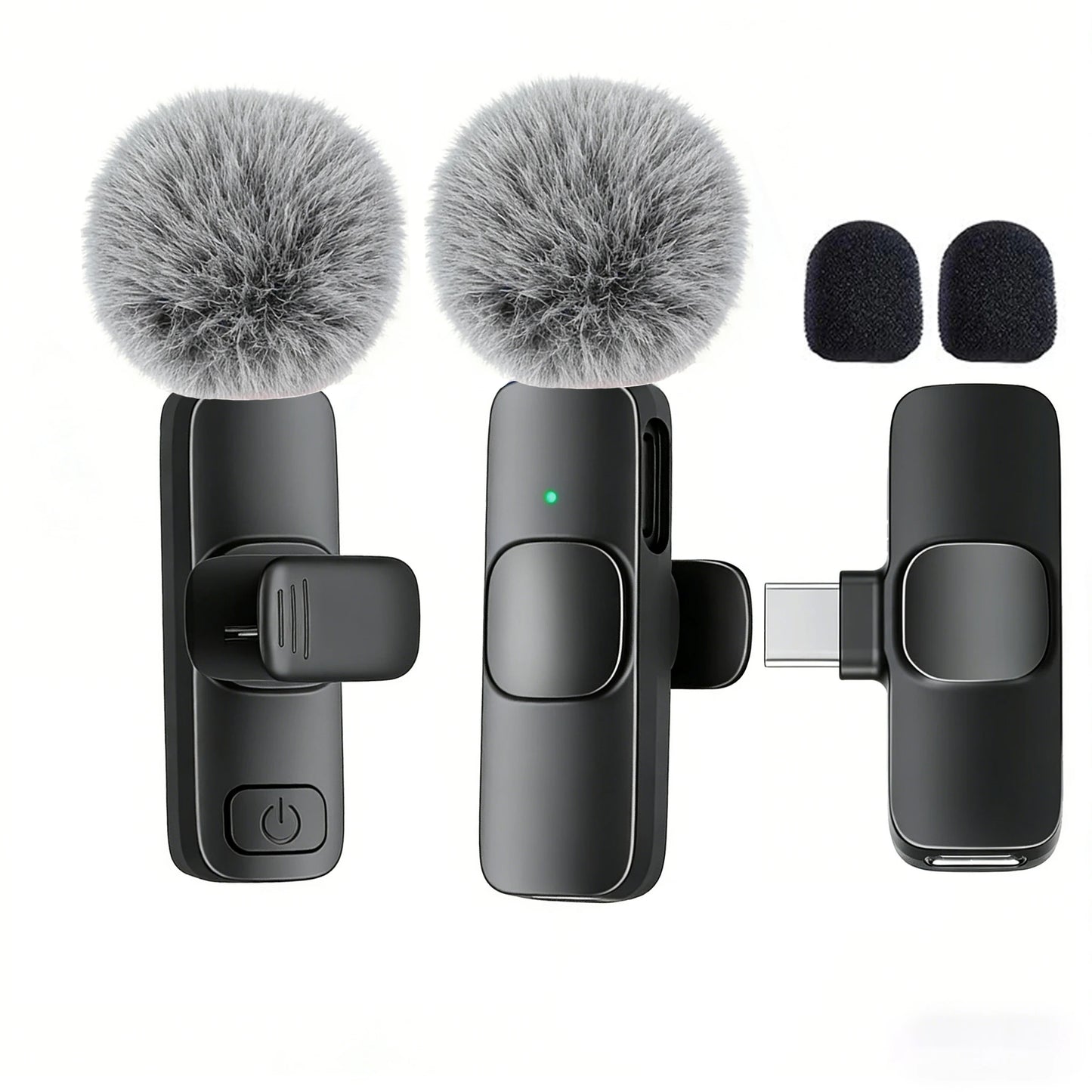 Type-C Port Professional Wireless Lavalier Microphone for Smartphones, Computers and Cameras, Plug and Play