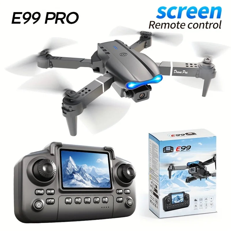 The Upgraded 2026 E99PRO MAX Drone Features Dual 8K Cameras, In-Screen Remote Control, Two Batteries, One-Key Return-to-Home, A Foldable Design, USB Charging, Wi-Fi Connectivity, and Flight Gaming Capabilities. This Drone Is Suitable for Beginners and Mak