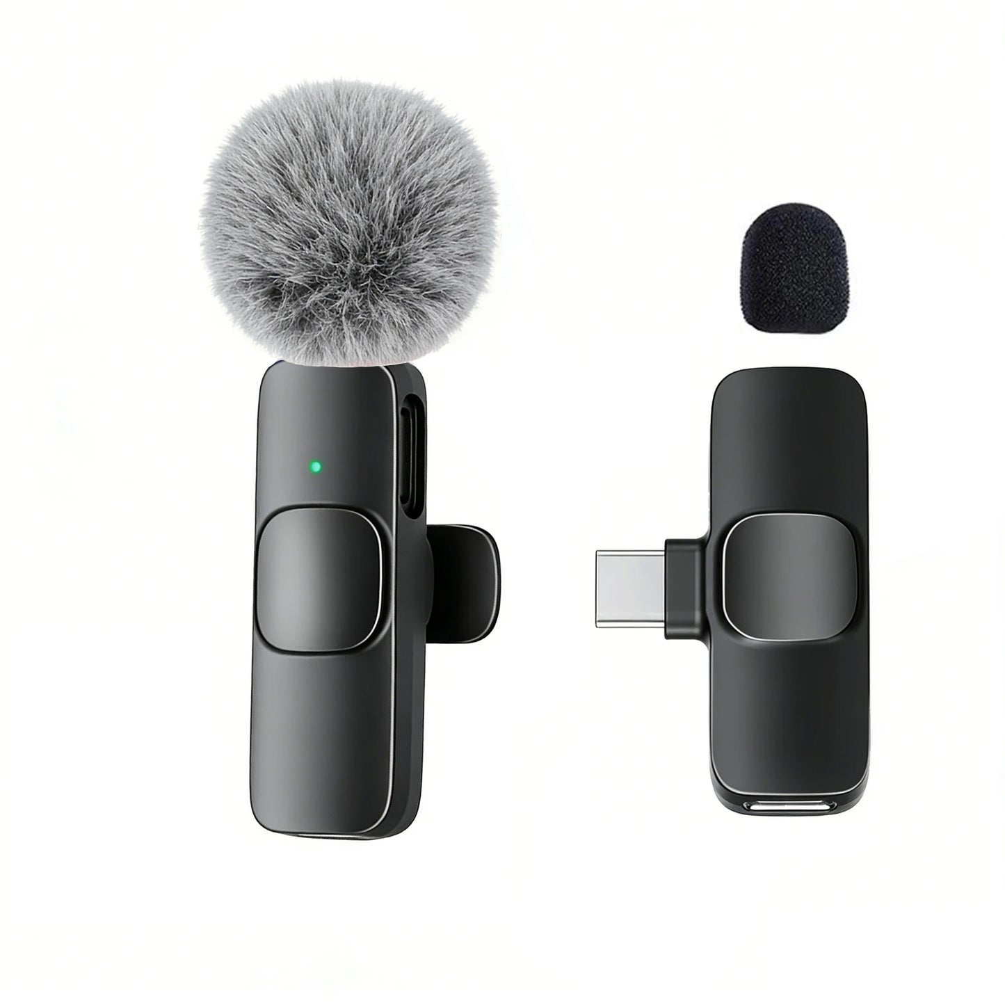Type-C Port Professional Wireless Lavalier Microphone for Smartphones, Computers and Cameras, Plug and Play