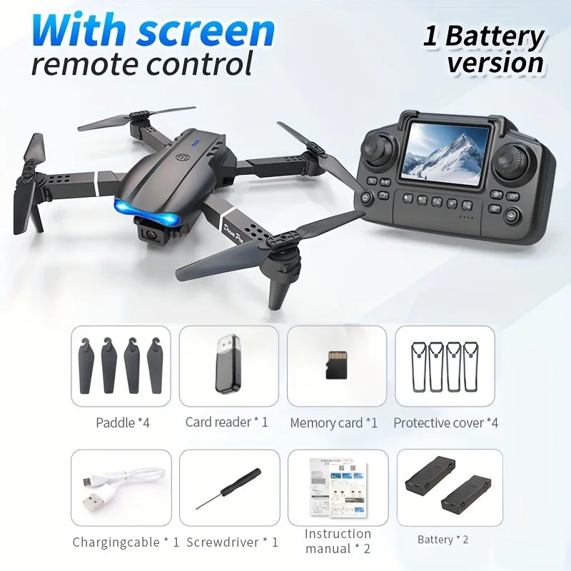 The Upgraded 2026 E99PRO MAX Drone Features Dual 8K Cameras, In-Screen Remote Control, Two Batteries, One-Key Return-to-Home, A Foldable Design, USB Charging, Wi-Fi Connectivity, and Flight Gaming Capabilities. This Drone Is Suitable for Beginners and Mak